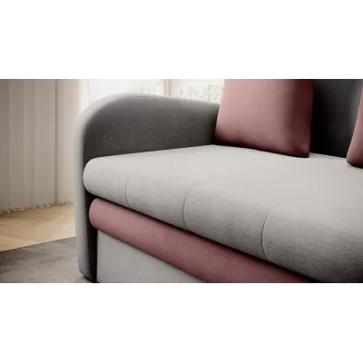 LIORAIA Zweisitzer-Schlafsofa – grau/rosa