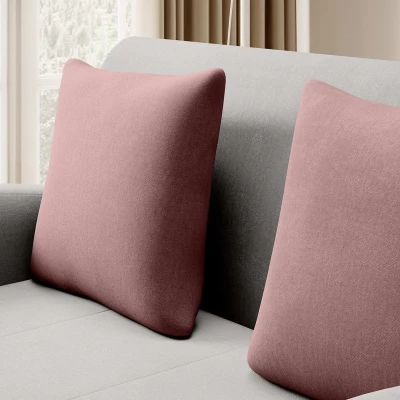 LIORAIA Zweisitzer-Schlafsofa – grau/rosa