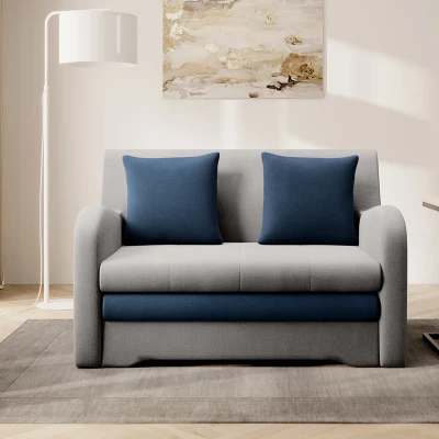 LIORAIA Zweisitzer-Schlafsofa - grau/dunkelblau