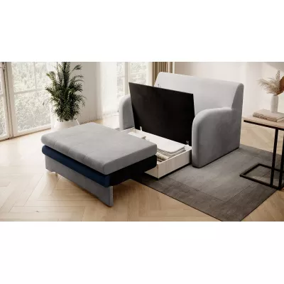 LIORAIA Zweisitzer-Schlafsofa - grau/dunkelblau