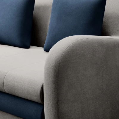LIORAIA Zweisitzer-Schlafsofa - grau/dunkelblau