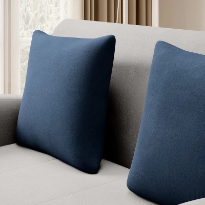 LIORAIA Zweisitzer-Schlafsofa - grau/dunkelblau