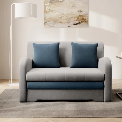 LIORAIA Zweisitzer-Schlafsofa - grau/blau