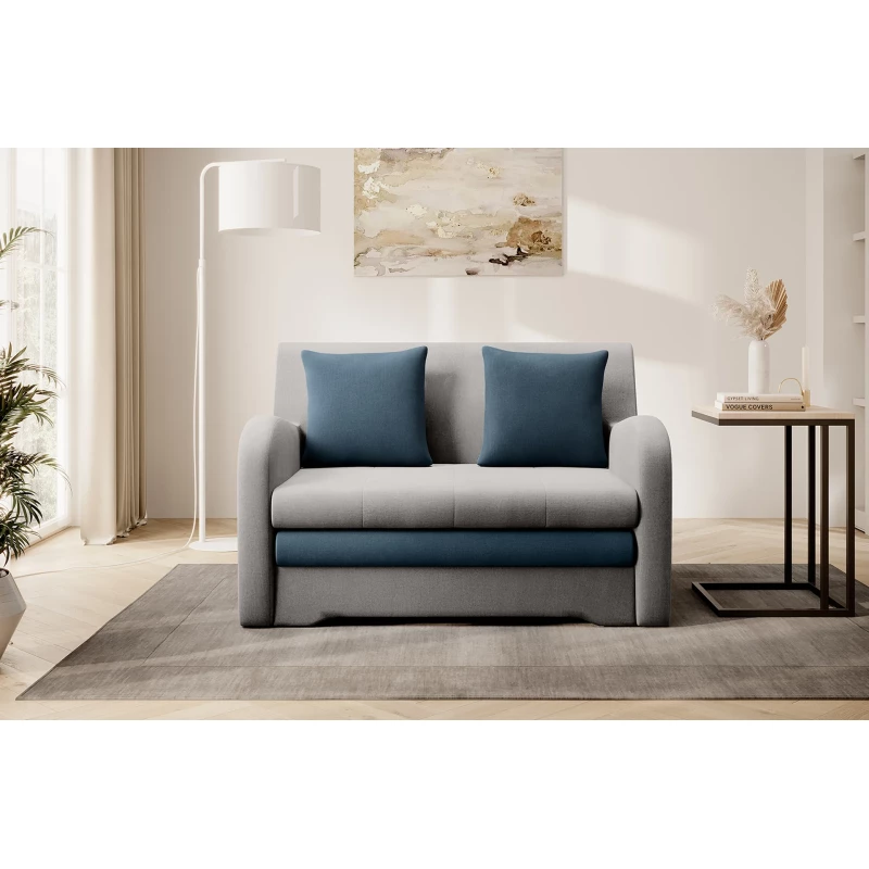 LIORAIA Zweisitzer-Schlafsofa - grau/blau