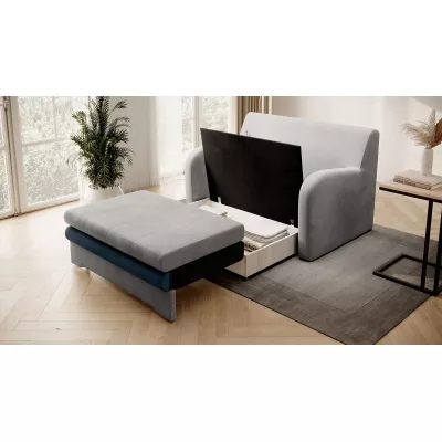 LIORAIA Zweisitzer-Schlafsofa - grau/blau