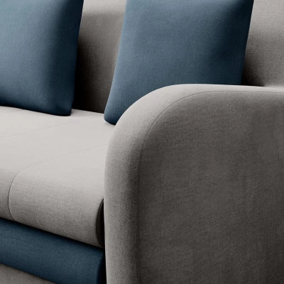LIORAIA Zweisitzer-Schlafsofa - grau/blau