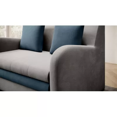 LIORAIA Zweisitzer-Schlafsofa - grau/blau