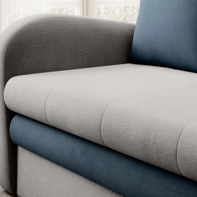 LIORAIA Zweisitzer-Schlafsofa - grau/blau