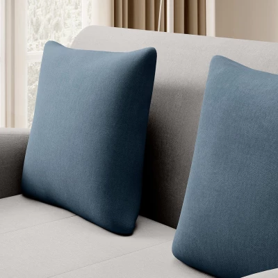 LIORAIA Zweisitzer-Schlafsofa - grau/blau