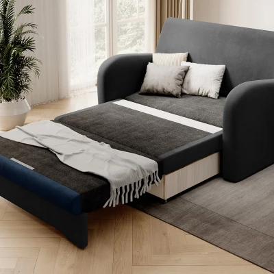 LIORAIA Zweisitzer-Schlafsofa – Graphit/Dunkelblau
