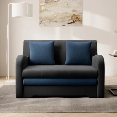 LIORAIA Zweisitzer-Schlafsofa – Graphit/Dunkelblau