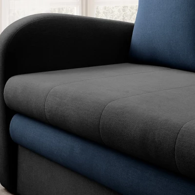 LIORAIA Zweisitzer-Schlafsofa – Graphit/Dunkelblau