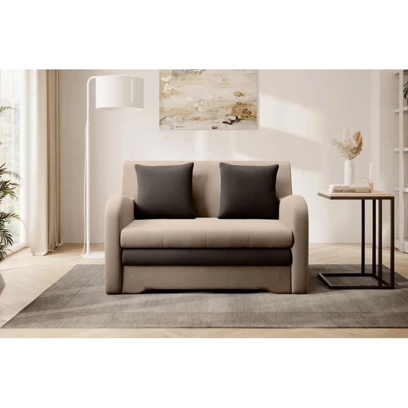 LIORAIA Zweisitzer-Schlafsofa – beige/dunkelbraun