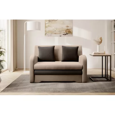 LIORAIA Zweisitzer-Schlafsofa – beige/dunkelbraun
