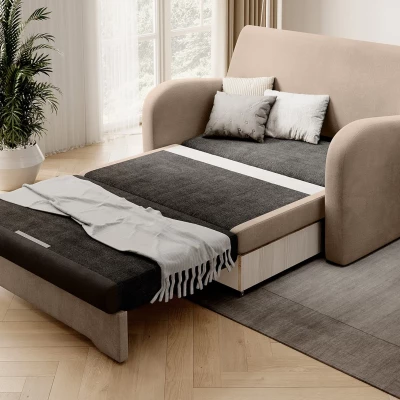 LIORAIA Zweisitzer-Schlafsofa – beige/dunkelbraun