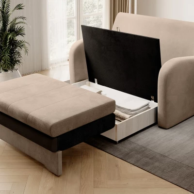 LIORAIA Zweisitzer-Schlafsofa – beige/dunkelbraun