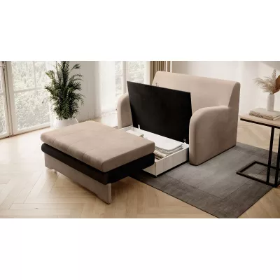 LIORAIA Zweisitzer-Schlafsofa – beige/dunkelbraun