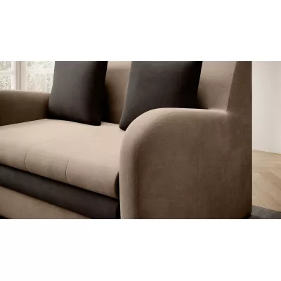 LIORAIA Zweisitzer-Schlafsofa – beige/dunkelbraun