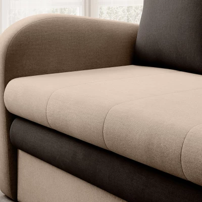 LIORAIA Zweisitzer-Schlafsofa – beige/dunkelbraun