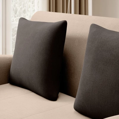 LIORAIA Zweisitzer-Schlafsofa – beige/dunkelbraun