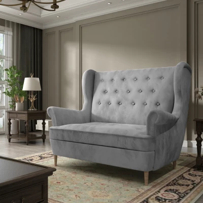 Zweisitzer-Sofa BRYN – hellgrau