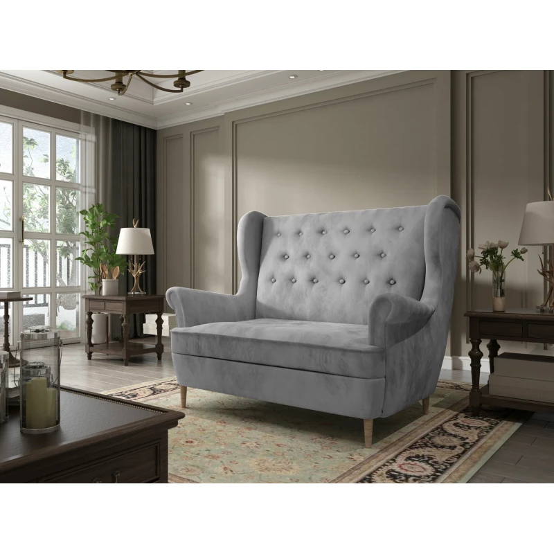 Zweisitzer-Sofa BRYN – hellgrau