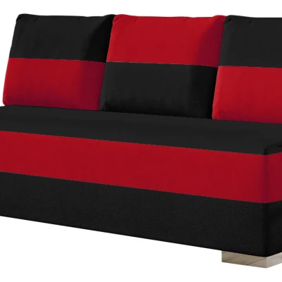 NYMERIA Dreisitzer-Schlafsofa - schwarz/rot