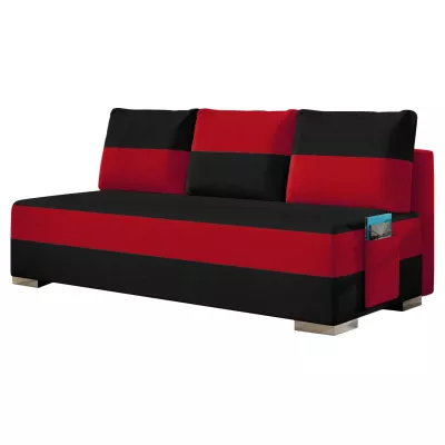 NYMERIA Dreisitzer-Schlafsofa - schwarz/rot