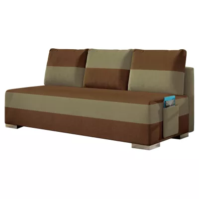 NYMERIA Dreisitzer-Schlafsofa - braun/beige