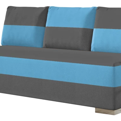 NYMERIA Dreisitzer-Schlafsofa – Dunkelgrau/Hellblau