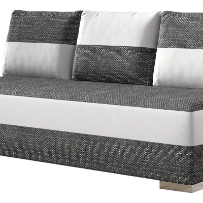 NYMERIA Dreisitzer-Schlafsofa – Dunkelgrau/Weiß