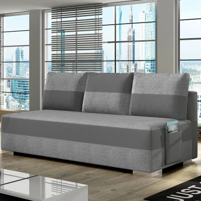 NYMERIA Dreisitzer-Schlafsofa - grau / dunkelgrau