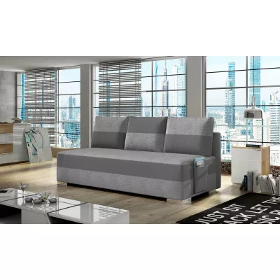 NYMERIA Dreisitzer-Schlafsofa - grau / dunkelgrau