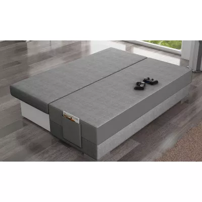 NYMERIA Dreisitzer-Schlafsofa - grau / dunkelgrau