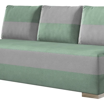 NYMERIA Dreisitzer-Schlafsofa – Hellgrün/Hellgrau