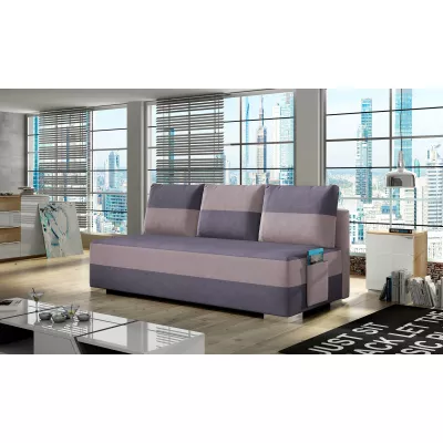 NYMERIA Dreisitzer-Schlafsofa – lila/rosa