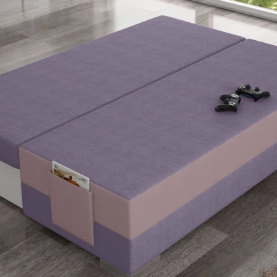NYMERIA Dreisitzer-Schlafsofa – lila/rosa