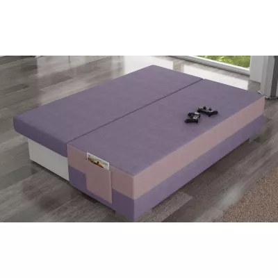 NYMERIA Dreisitzer-Schlafsofa – lila/rosa