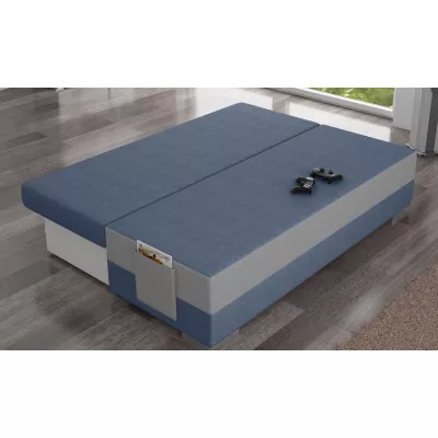 NYMERIA Dreisitzer-Schlafsofa - blau / hellgrau
