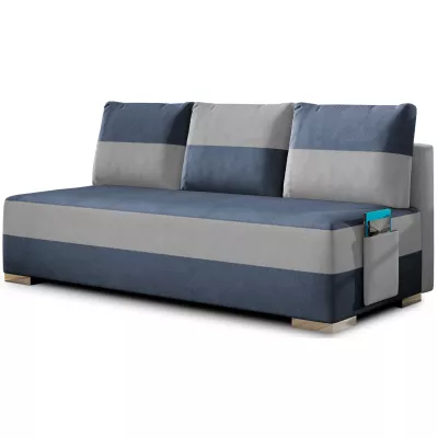 NYMERIA Dreisitzer-Schlafsofa - blau / hellgrau