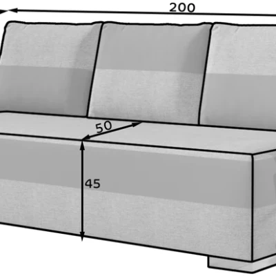 NYMERIA Dreisitzer-Schlafsofa - blau / hellgrau