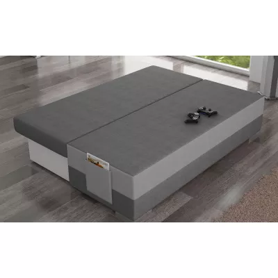 NYMERIA Dreisitzer-Schlafsofa – grau/hellgrau