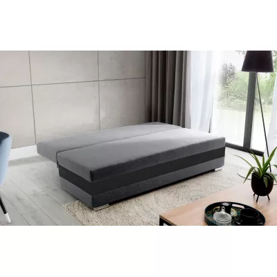 Schlafsofa KEZIAH - grau / schwarz