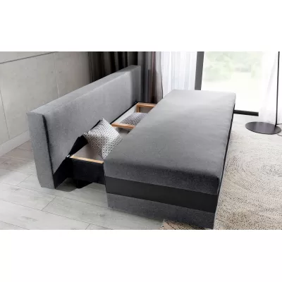 Schlafsofa KEZIAH - grau / schwarz