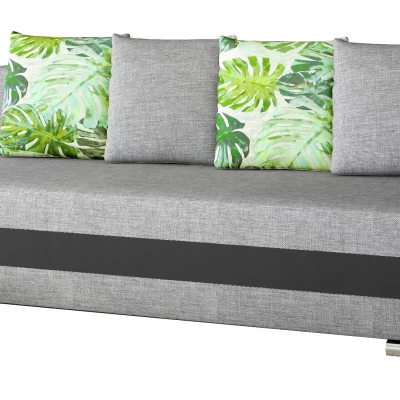 Schlafsofa KEZIAH - grau / schwarz