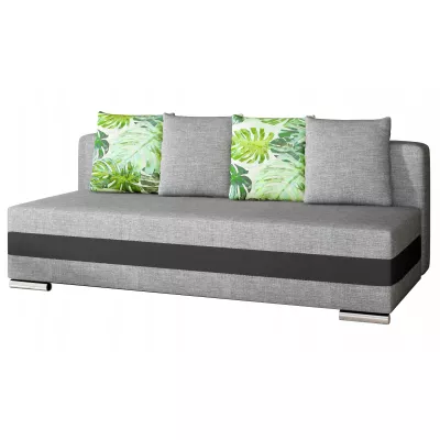 Schlafsofa KEZIAH - grau / schwarz