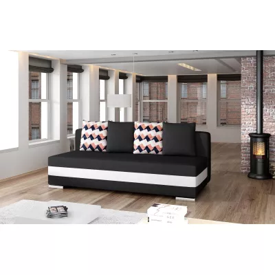 Schlafsofa KEZIAH - schwarz/weiß