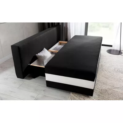 Schlafsofa KEZIAH - schwarz/weiß