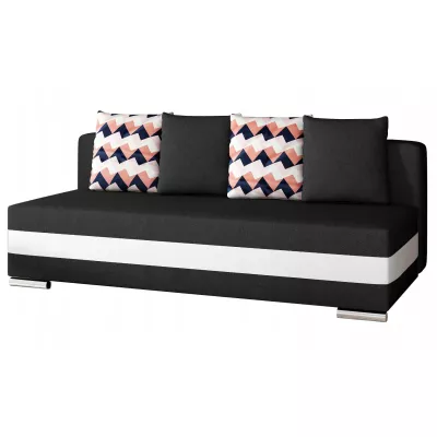 Schlafsofa KEZIAH - schwarz/weiß