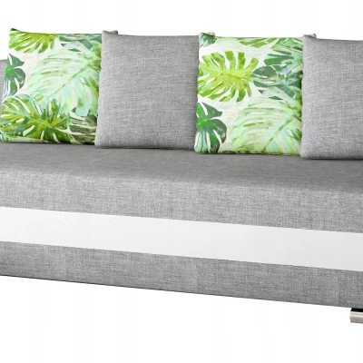 Schlafsofa KEZIAH - grau/weiß